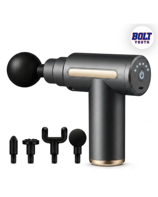 BOLT YOUTH Rechargeable Handheld Percussion Gun Massager Machine for Deep Tissue Muscle Massage Body Relaxation Pain Relief Muscle Relaxation of Neck, Shoulder, Foot Massager Gun Pain Relief